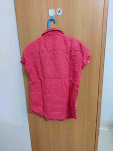 Women's Pink Button-Up Shirt