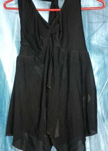 Elegant Black Swimdress