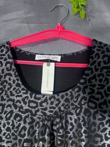 Chic Leopard Print Bell Sleeve Top