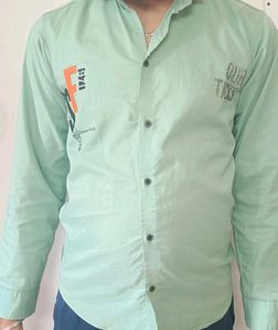 Mint Green Printed Shirt