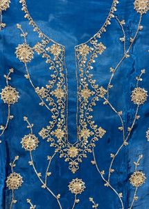 New Elegant Blue Embroidered  handwork Kurta Set
