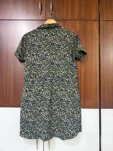 Leopard Print Shirt Dress