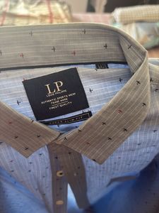Men's Light Blue Striped Casual Shirt