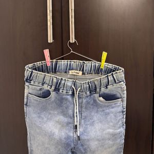 Light Wash Distressed Denim Jeans