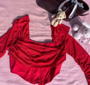 Red Corset Style Top❤️