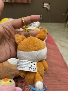 Cute Fox Plush Keychain
