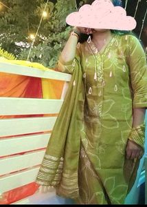 Olive Green Kurta Set