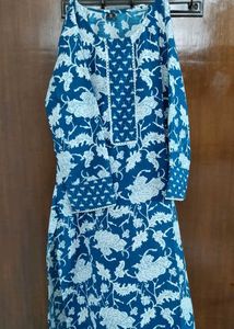 Blue Floral Kurti