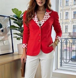Red Polka Dot Girls Blazer