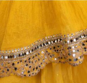 Elegant Yellow Embellished Ethnic Gown