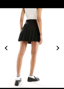 Black Pleated Mini Skirt