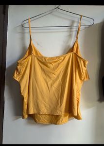 Mustard Ruffle Layered Cami Top