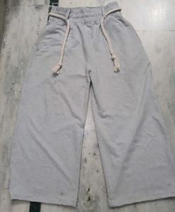 Grey Wide-Leg Sweatpants