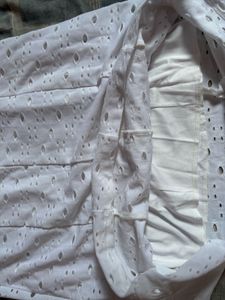 Chic White Eyelet Mini Dress🎀(not wore once)