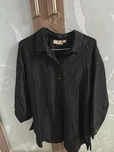 Utsa (westside) Black Studded Shirt