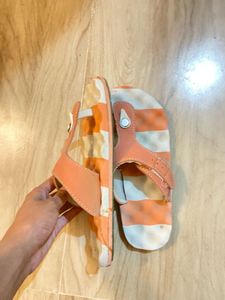 Striped Slip-On Sandals