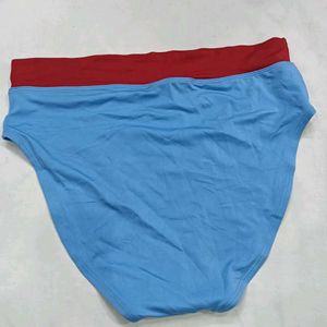 ❤️‍🔥 Comfortable Blue Briefs with Red Trim