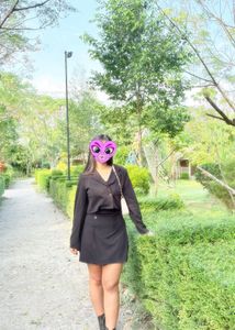 Chic Black Blazer and Skirt Set