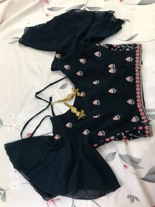 Embroidered Teal Lehenga Choli