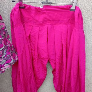 Vibrant Pink Kurta Set with Patiala Pants
