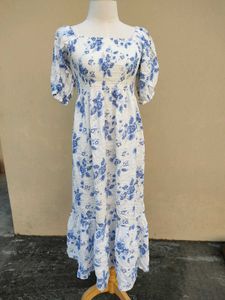 Blue Floral Maxi Dress
