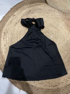 Elegant Black Halter Neck Top