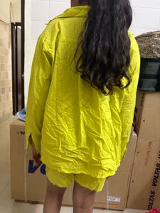 Lime Green Shirt &amp; Shorts Set
