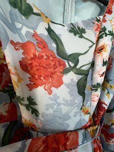 Floral Print Blue Playsuit