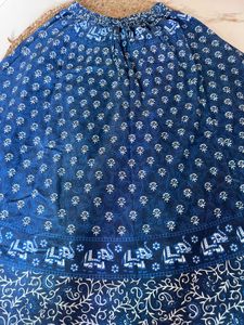 Bohemian Blue Printed Skirt
