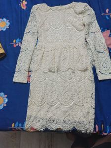 Lace Peplum Dress