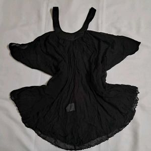 Y2k Vintage 2000s Sheer Brown Halter Flowy Top