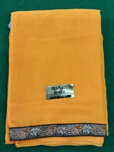 Yello With Lace Saree