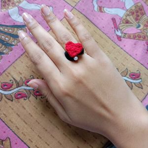 Handmade Heart Ring and Bracelet Set