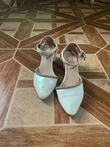 White embellished Heels.👠