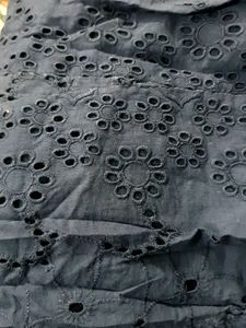 Blue Embroidered Skirt