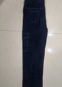 Dark Wash Cargo Jeans