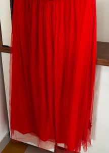 Stunning orange Embroidered Lehenga Skirt