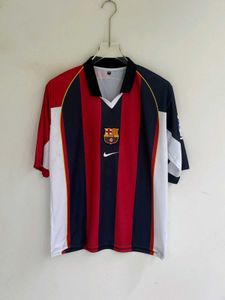 RONALDINHO BARCELONA HOME KIT POLO FIVE SLEEV EMBR