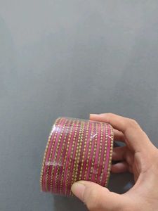 New Pink &amp; Gold Bangle Set of 26 bangles