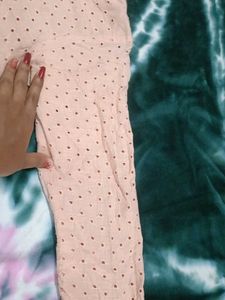 Elegant Pink Eyelet Blouse