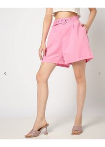 Cotton Shorts with Belt