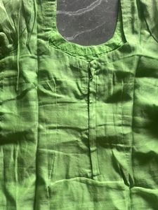 gotta Patti  Green Silk kurti