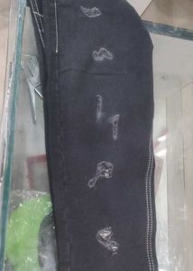 Distressed Black Jeans