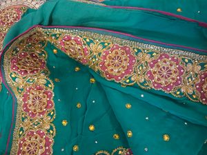 Heavy Butta Work Saree With All Over Patch