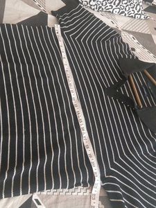 Striped Collared Knit Top