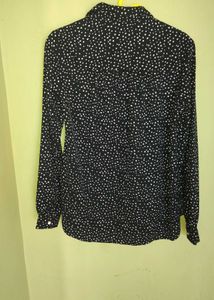 Chic Black &amp; White Polka Dot Blouse