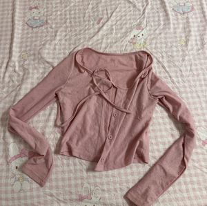 pink cardigan
