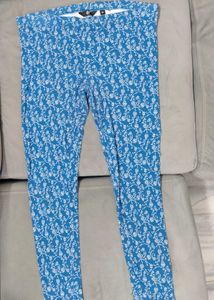 Fig Blue Floral Print Leggings