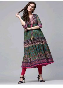 Printed Cotton Anarkali Kurta