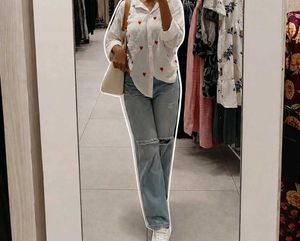 Ripped Wide Leg Jeans light used